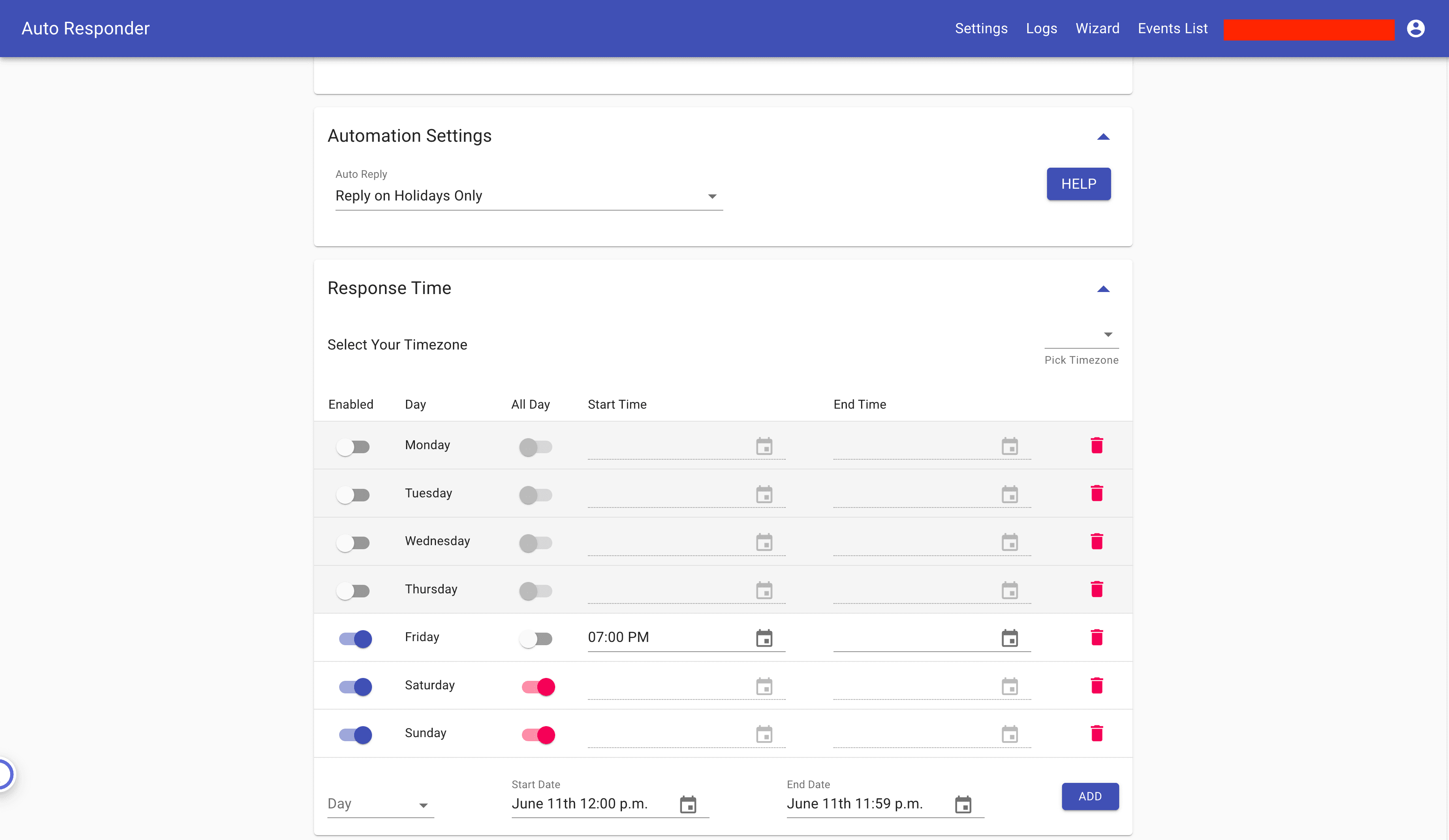 Message status dashboard