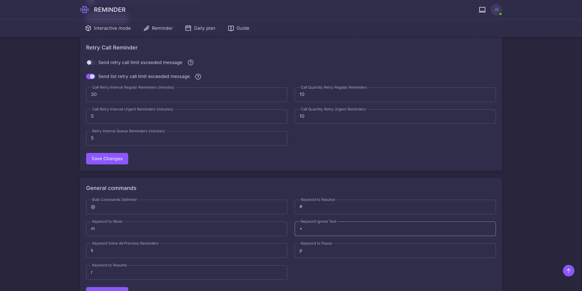 Recurring schedule configuration