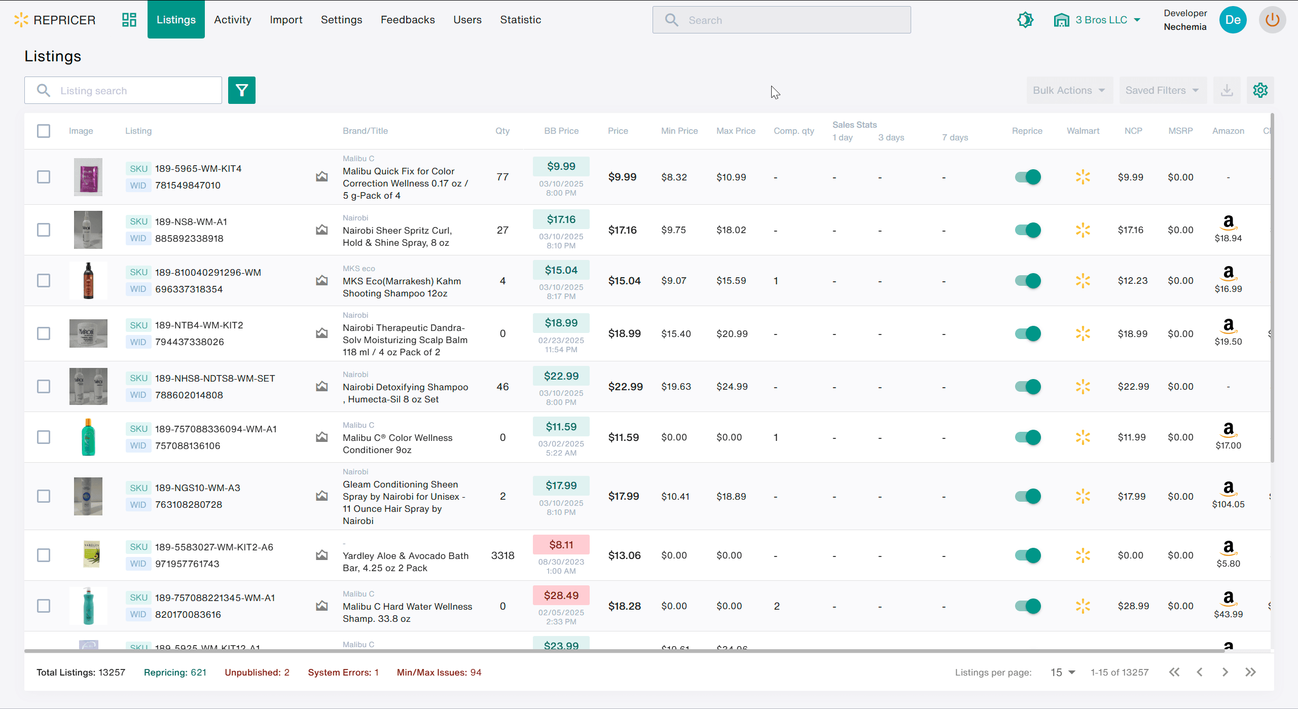 Real-time competitor price monitoring