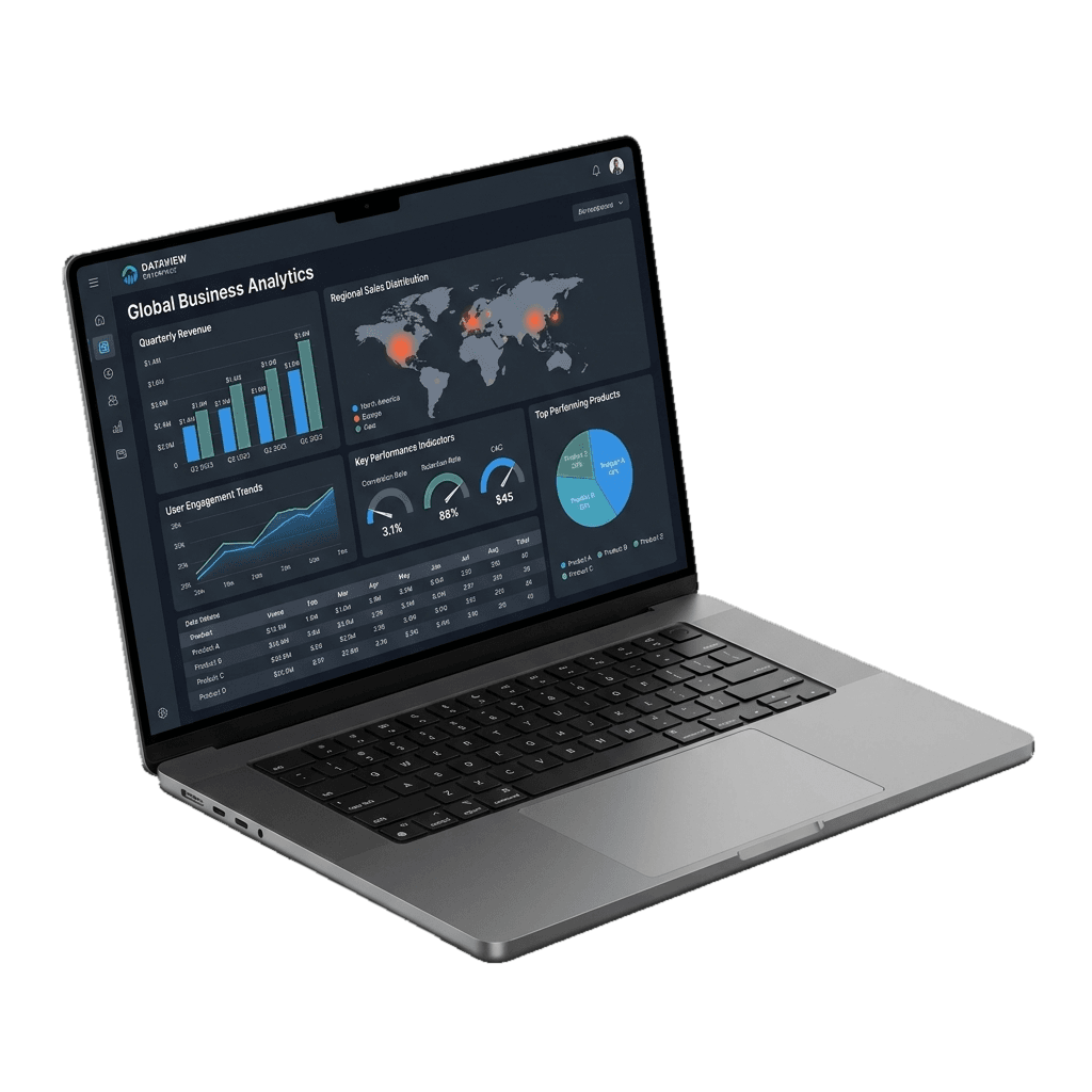 Enterprise Analytics Laptop Mockup